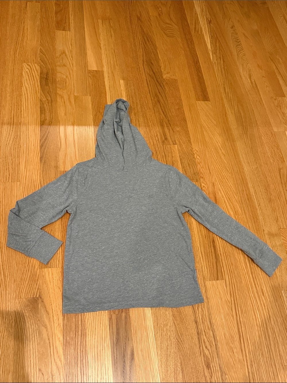 Crewcuts Heather Gray Hooded Long-Sleeve Top boys size 6/7